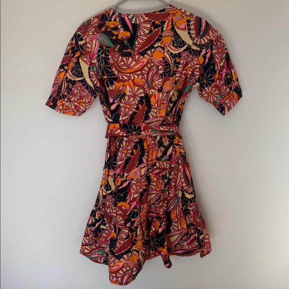 ALC Carey Printed Puff Sleeve Dress in Multi - 4 - Picture 6 of 6